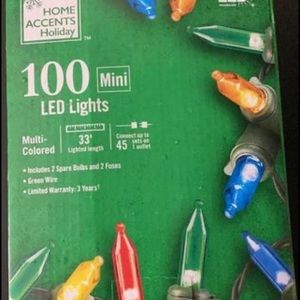 New box of 100 multi-color LED string lights